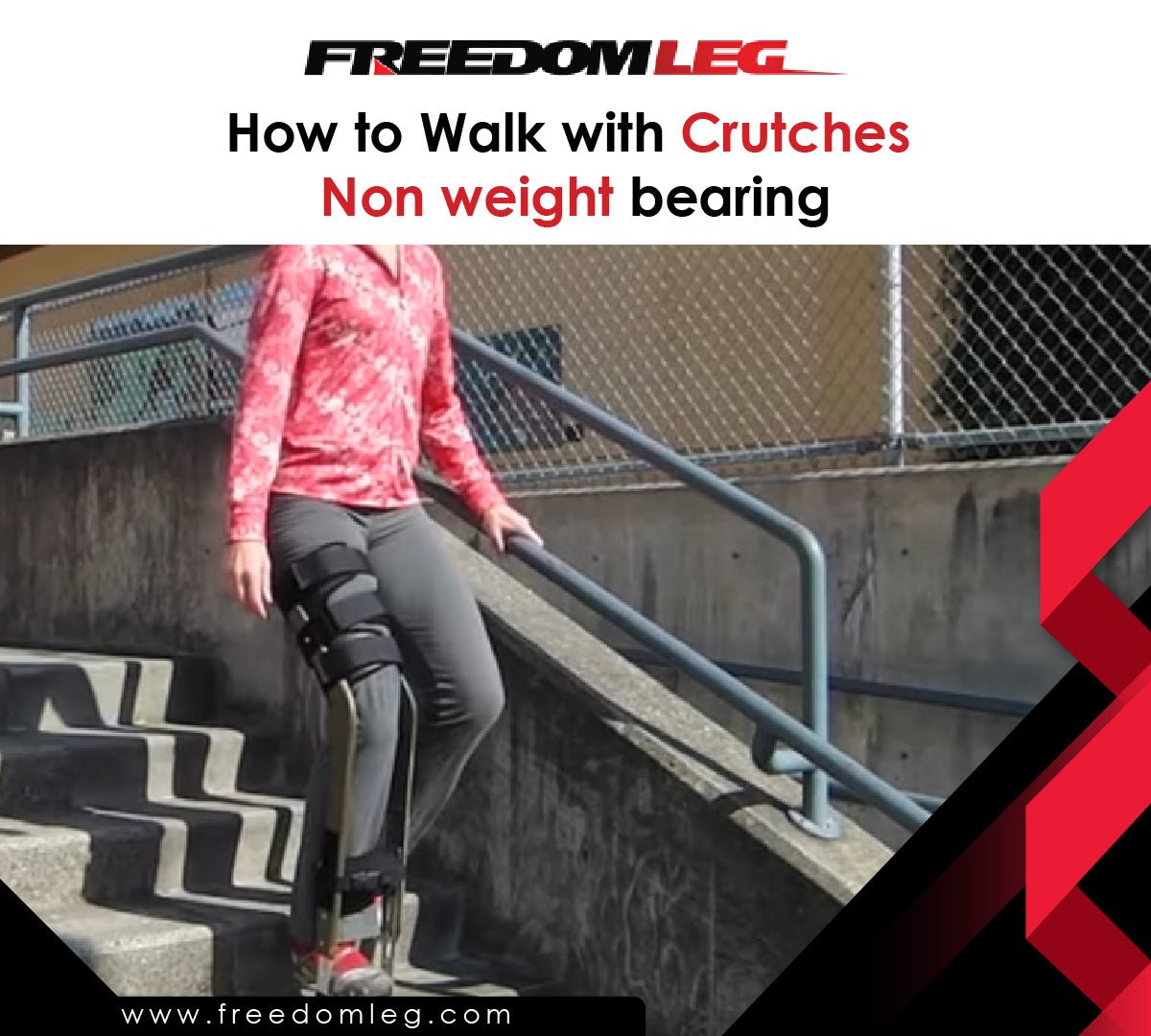 How to Walk with Crutches Non Weight Bearing – Freedom Leg brace
